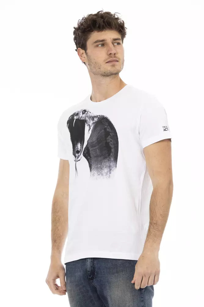 Trussardi Action Hvid Bomuld Herre T-shirt