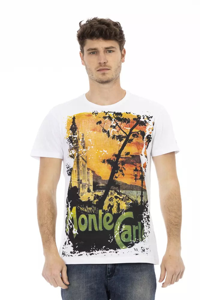 Trussardi Action Hvid Bomuld Herre T-shirt