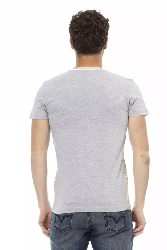 Trussardi Action grå bomulds-T-shirt til mænd