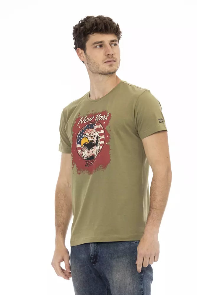 Trussardi Action Grøn Bomuld Herre T-shirt