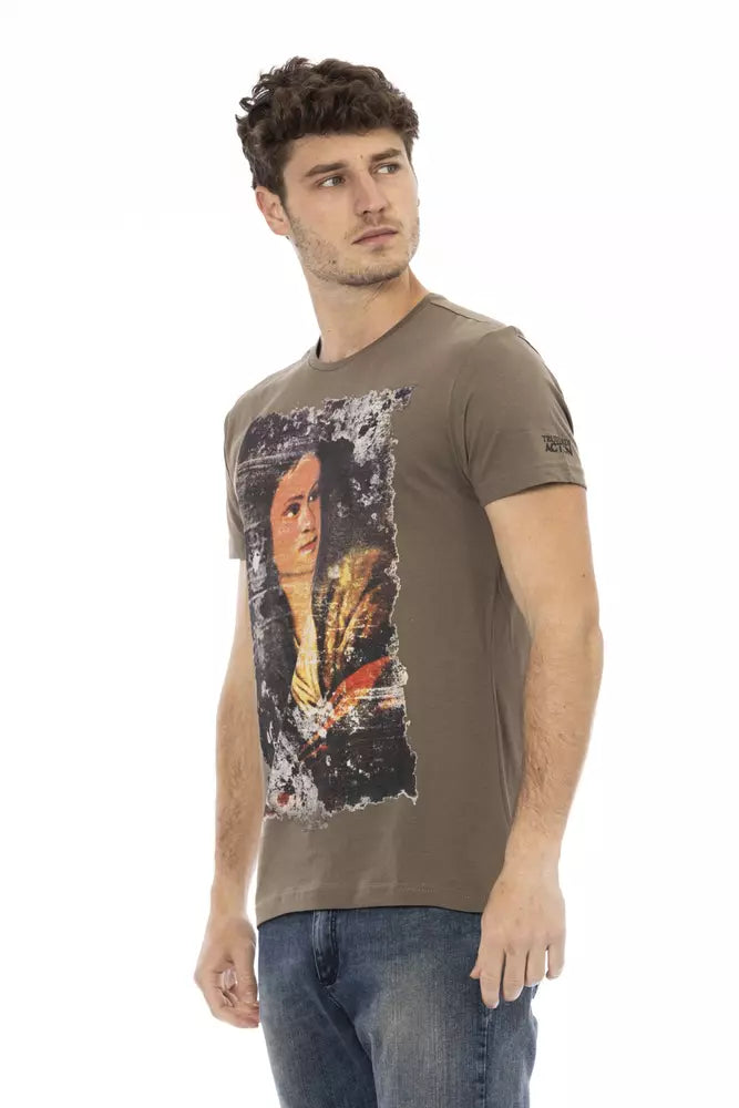 Trussardi Action Brun Bomuld Herre T-shirt