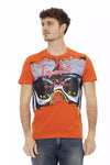 Trussardi Action Orange bomulds-T-shirt til mænd