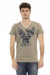 Trussardi Action Grøn bomulds-T-shirt til mænd