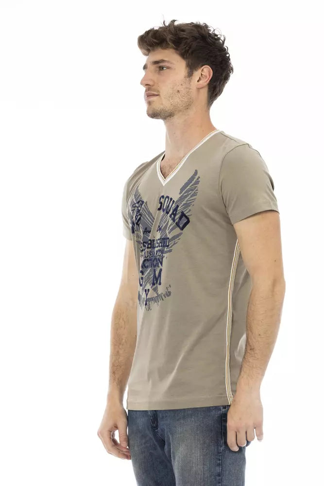 Trussardi Action Grøn bomulds-T-shirt til mænd