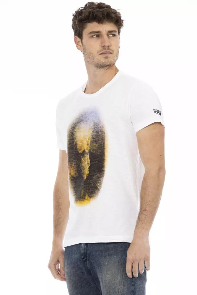 Trussardi Action Hvid Bomuld Herre T-shirt