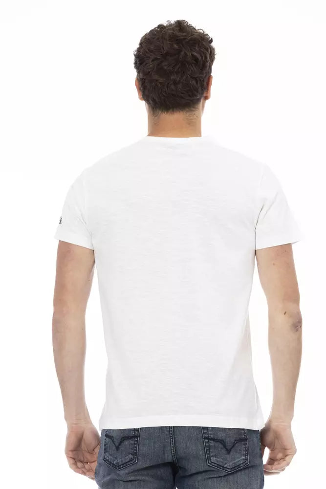 Trussardi Action Hvid Bomuld Herre T-shirt