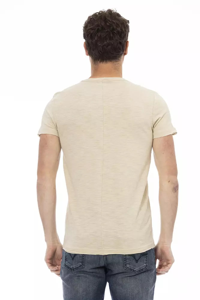 Trussardi Action Beige Bomuld Herre T-shirt