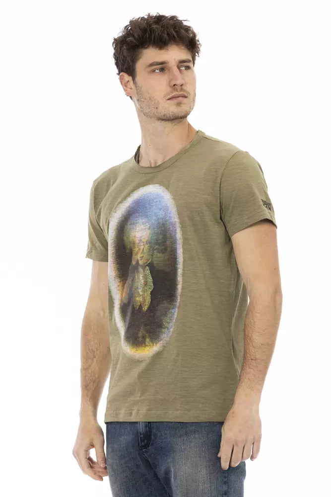 Trussardi Action Grøn Bomuld Herre T-shirt