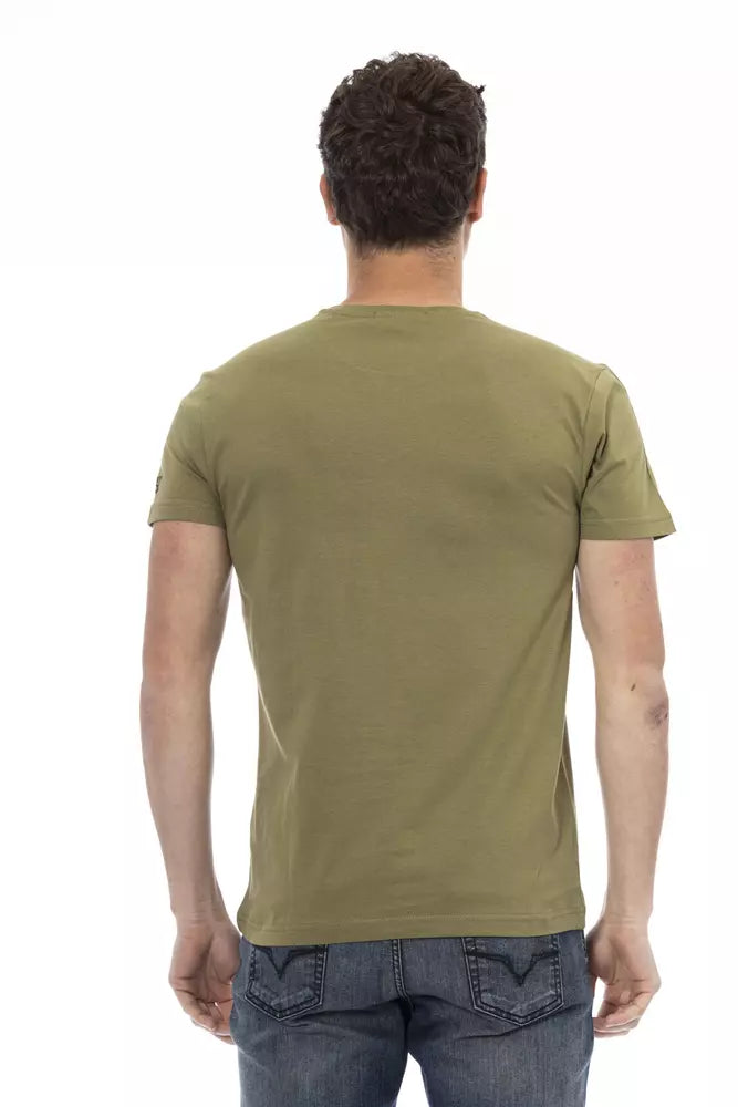 Trussardi Action Grøn bomulds-T-shirt til mænd