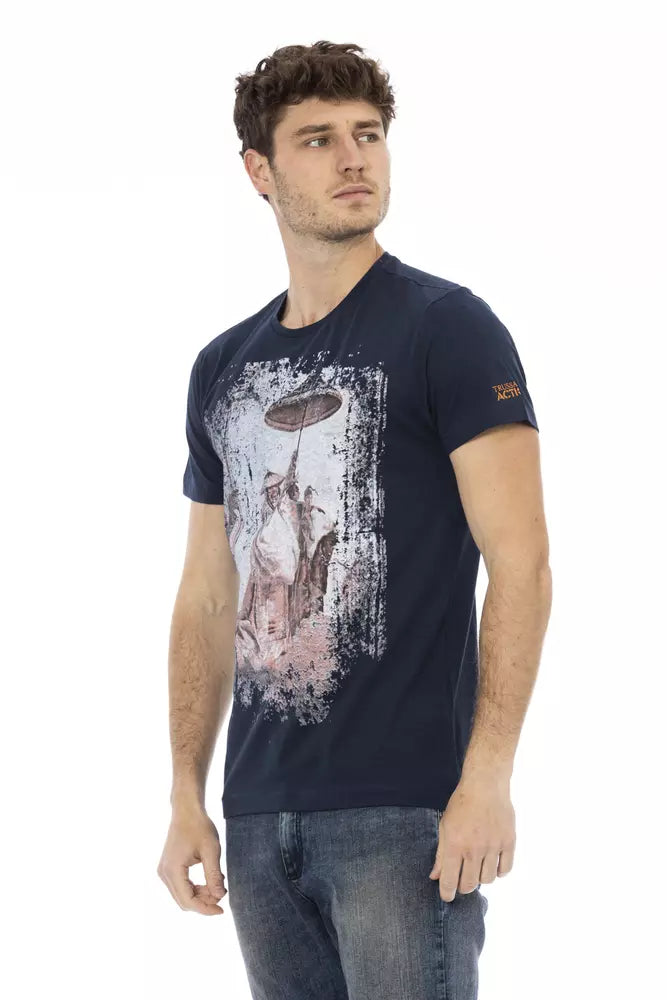 Trussardi Action Blå Bomuld Herre T-shirt