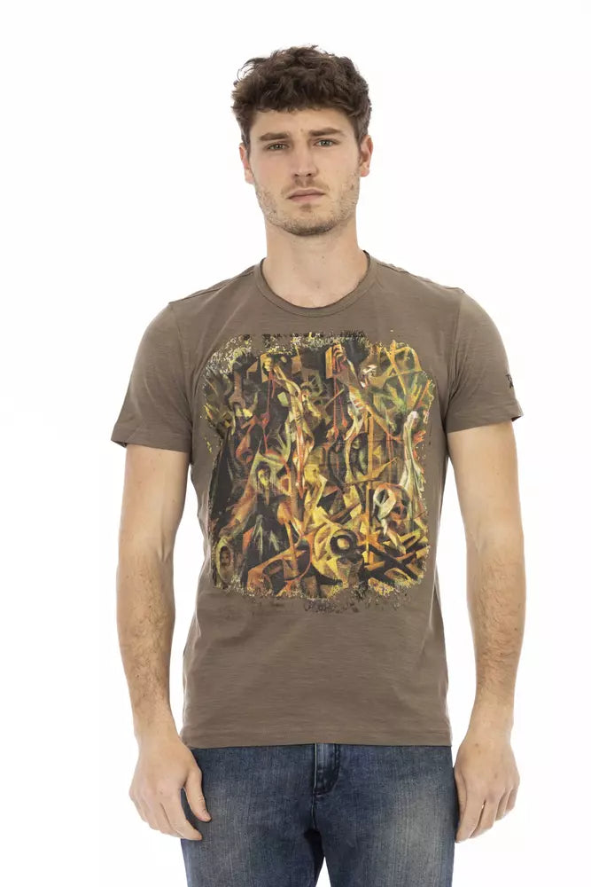 Trussardi Action Brun Bomuld Herre T-shirt