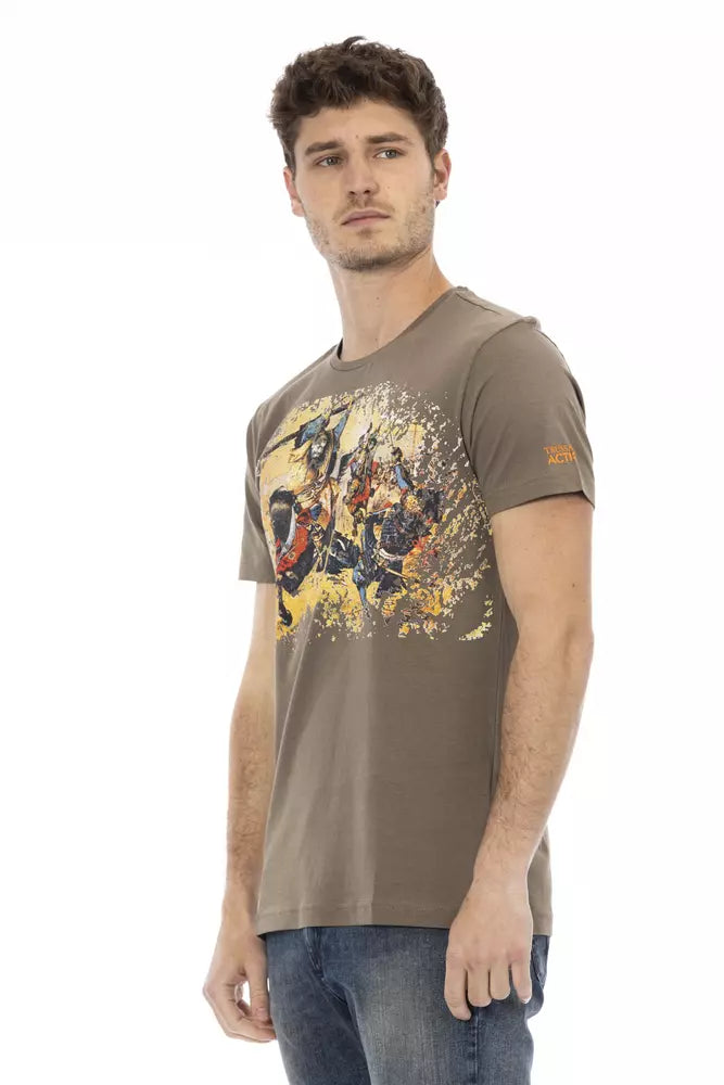 Trussardi Action Brun Bomuld Herre T-shirt