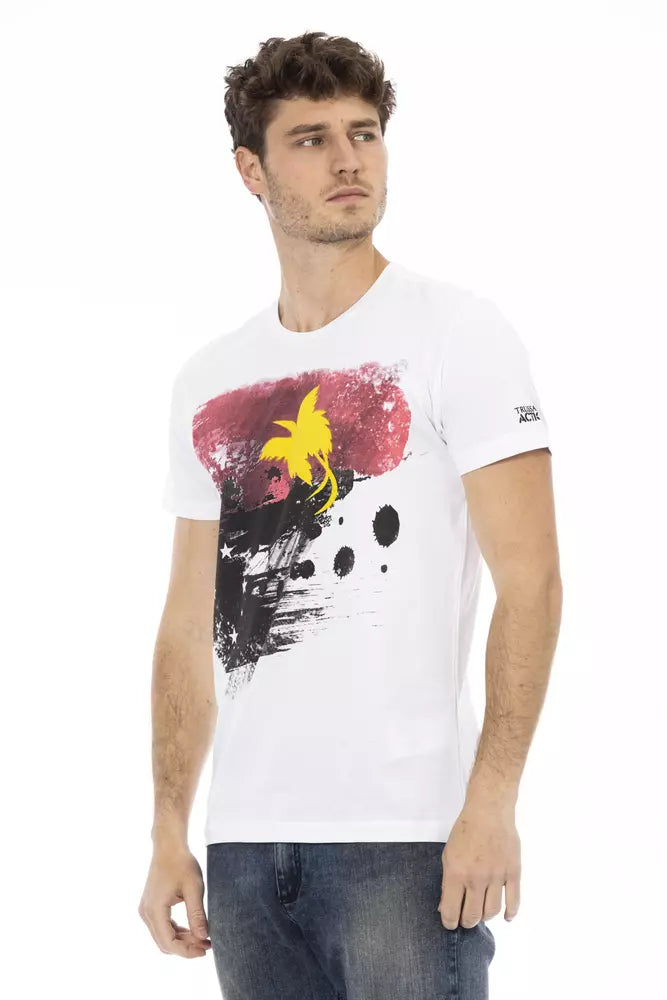 Trussardi Action Hvid Bomuld Herre T-shirt