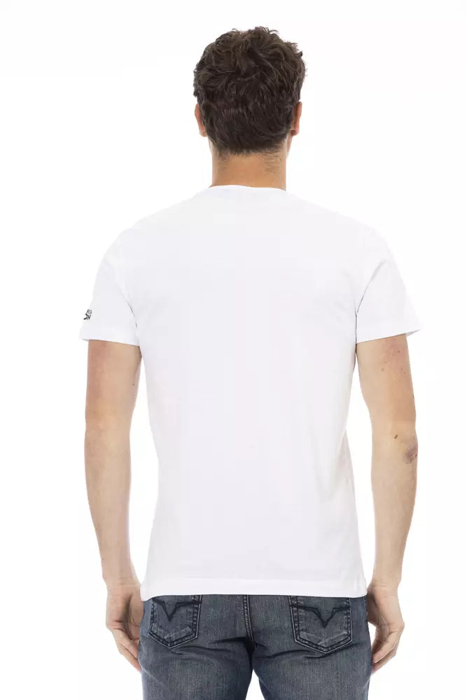 Trussardi Action Hvid Bomuld Herre T-shirt