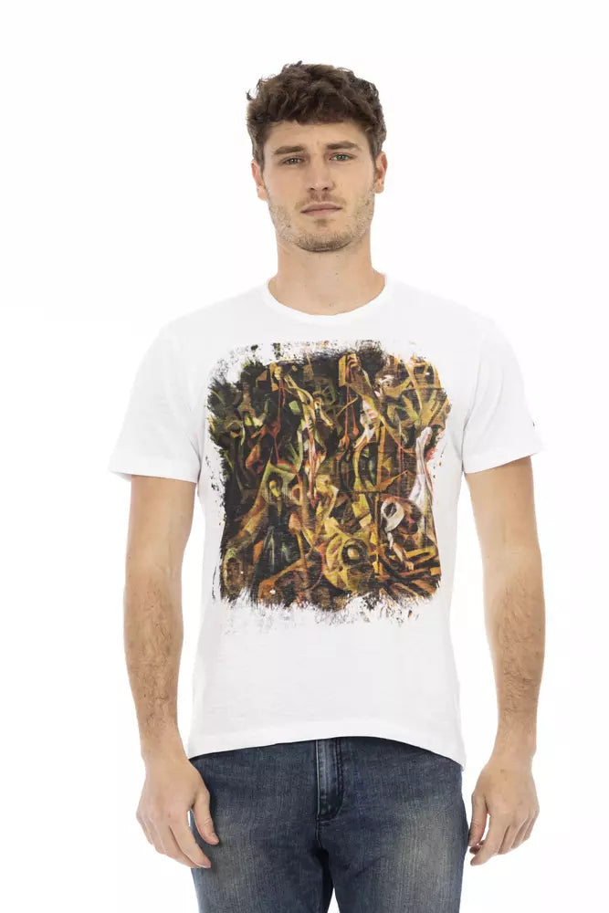 Trussardi Action Hvid Bomuld Herre T-shirt