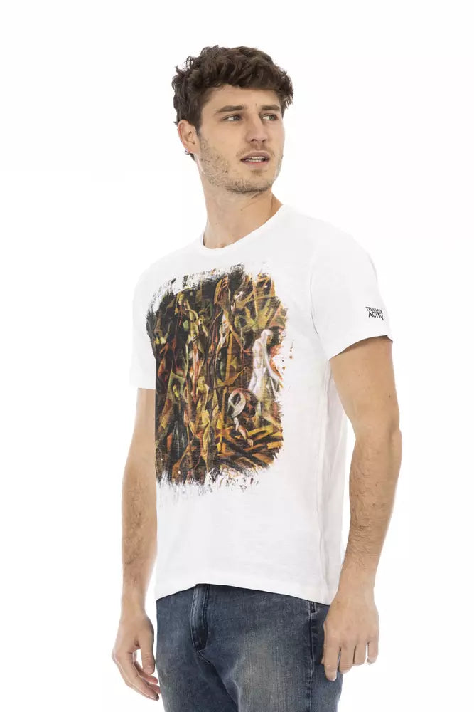Trussardi Action Hvid Bomuld Herre T-shirt