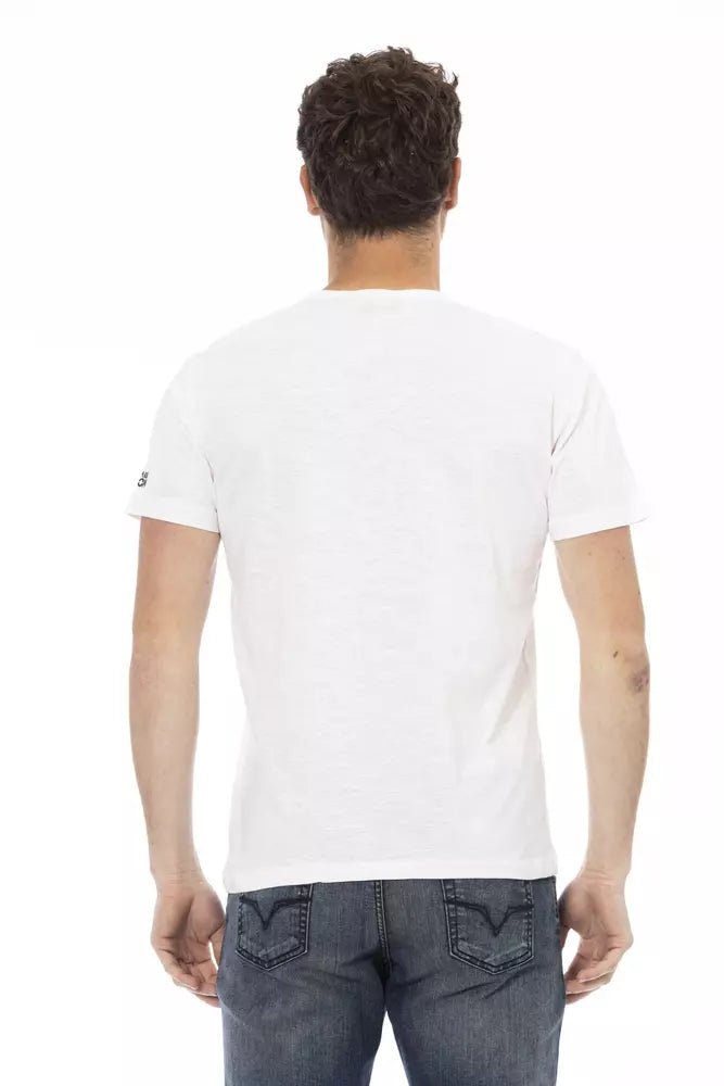 Trussardi Action Hvid Bomuld Herre T-shirt