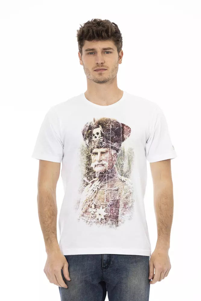 Trussardi Action Hvid Bomuld Herre T-shirt