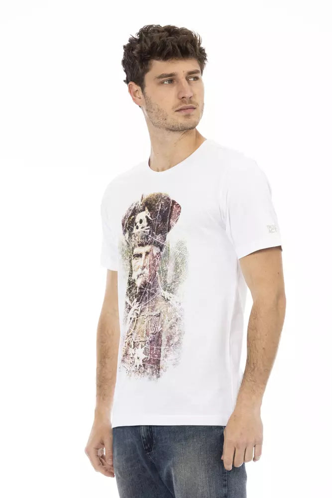 Trussardi Action Hvid Bomuld Herre T-shirt