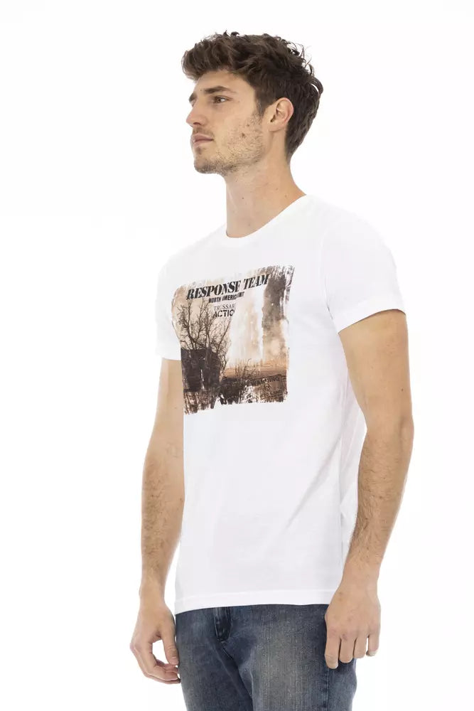 Trussardi Action Hvid Bomuld Herre T-shirt