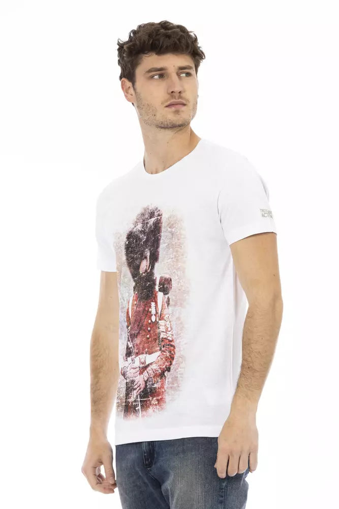 Trussardi Action Hvid Bomuld Herre T-shirt