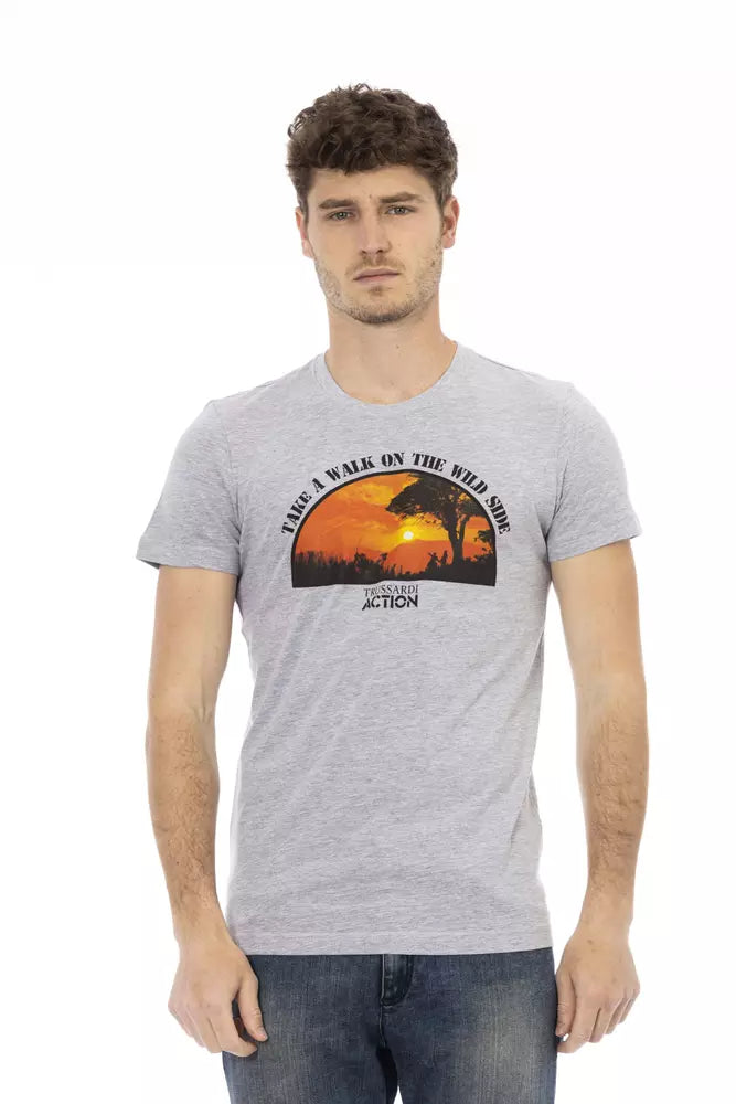 Trussardi Action Grå Bomuld Herre T-shirt