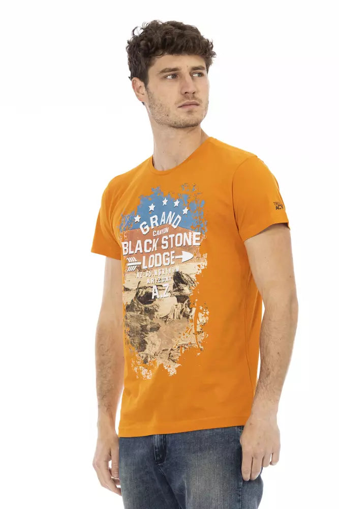 Trussardi Action Orange Bomuld Herre T-shirt