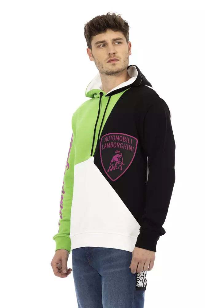 Automobili Lamborghini Hvid Bomuld Herre Sweaterhættetrøje