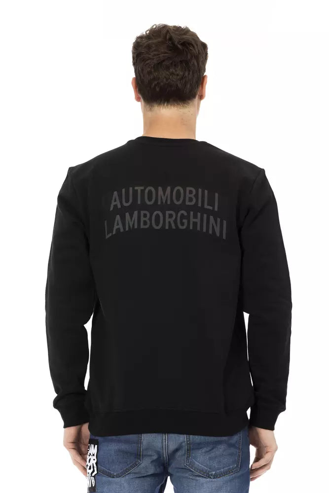 Automobili Lamborghini sort bomulds herretrøje