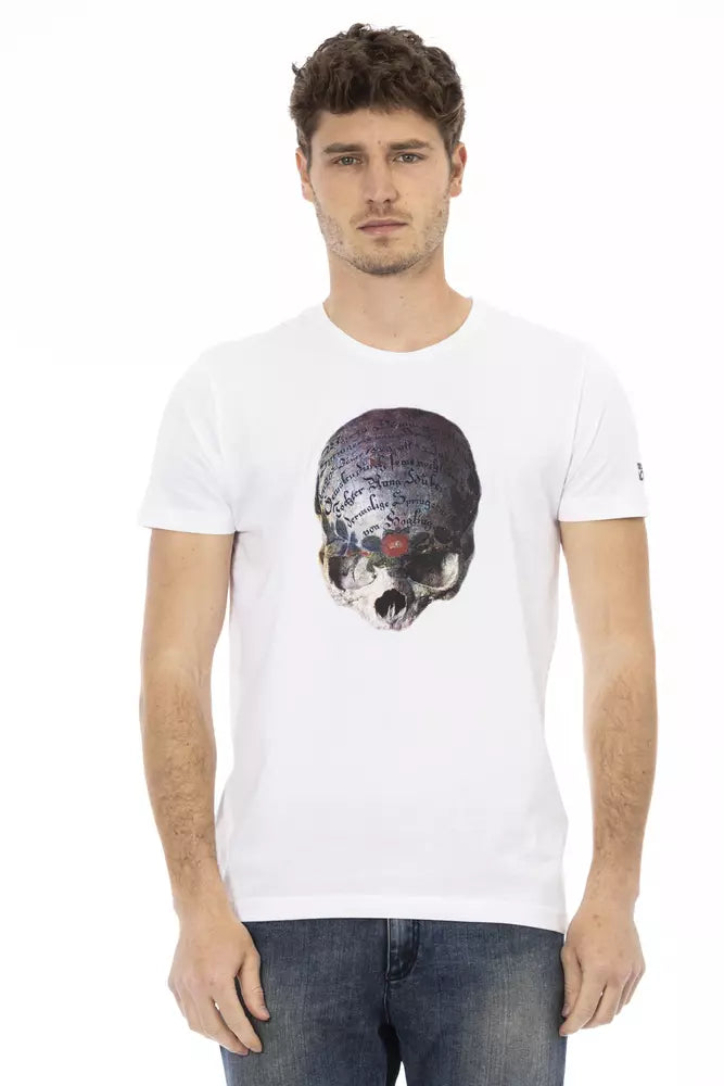 Trussardi Action Hvid Bomuld Herre T-shirt