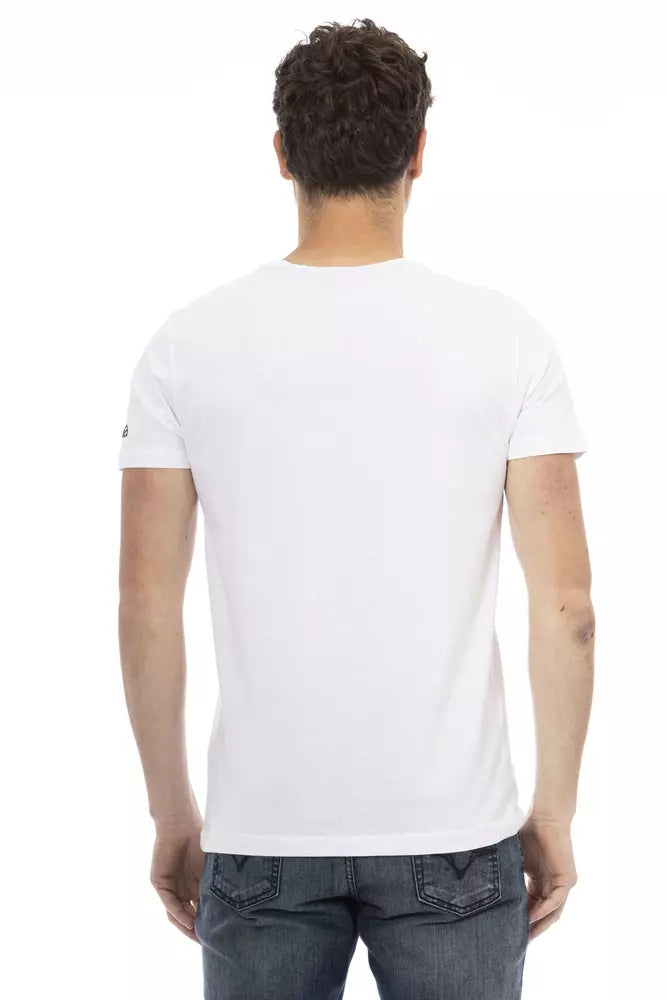 Trussardi Action Hvid Bomuld Herre T-shirt