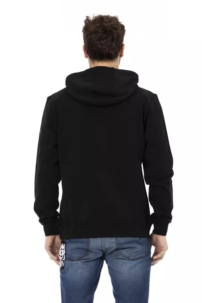 Automobili Lamborghini sort bomuldssweatshirt til mænd