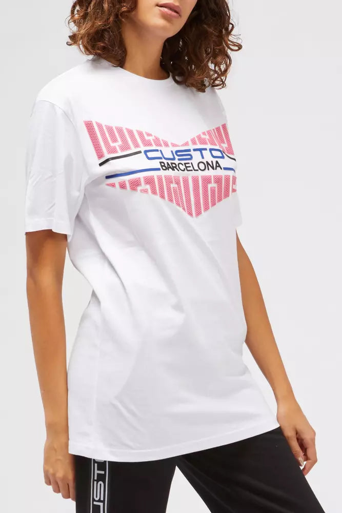 Custo Barcelona Hvid Bomuld Dame T-shirt