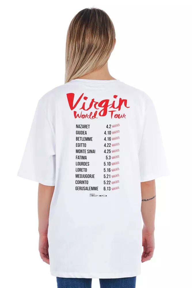 Frankie Morello Hvid Bomuld Dame T-shirt