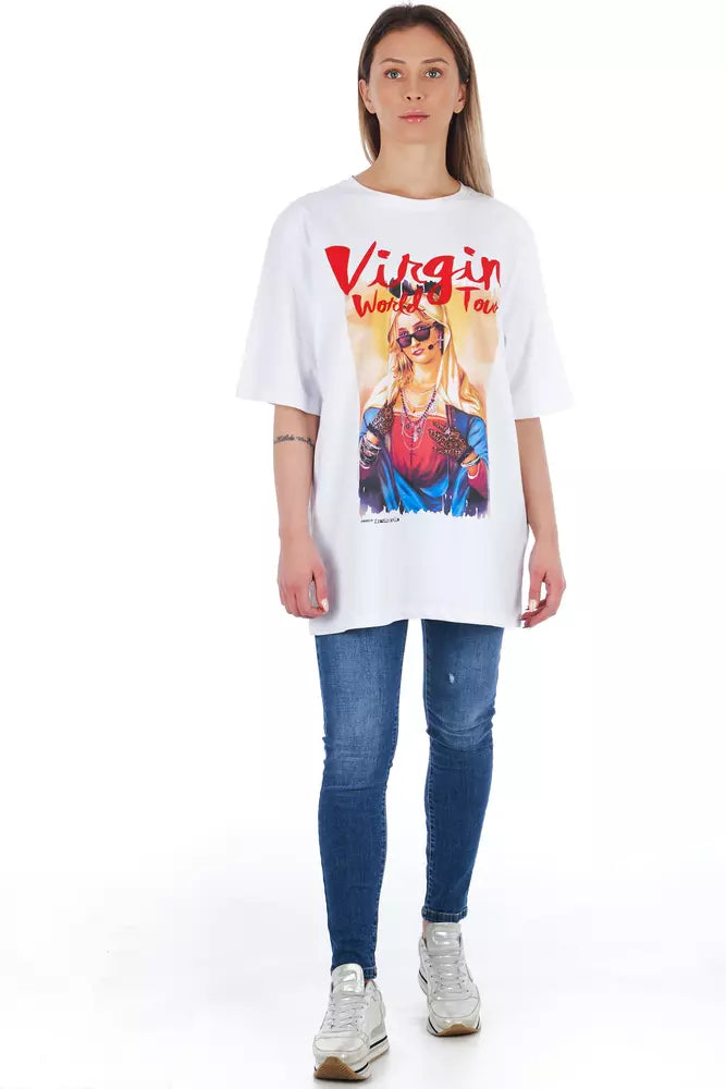 Frankie Morello Hvid Bomuld Dame T-shirt