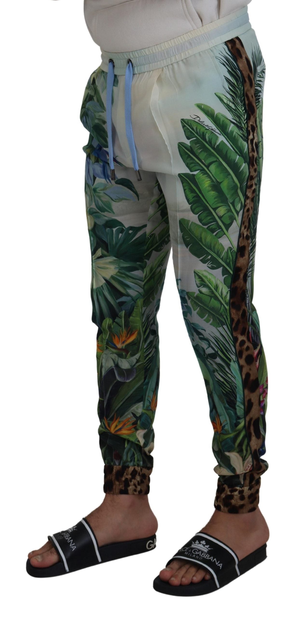 Dolce & Gabbana flerfarvede silke statementbukser