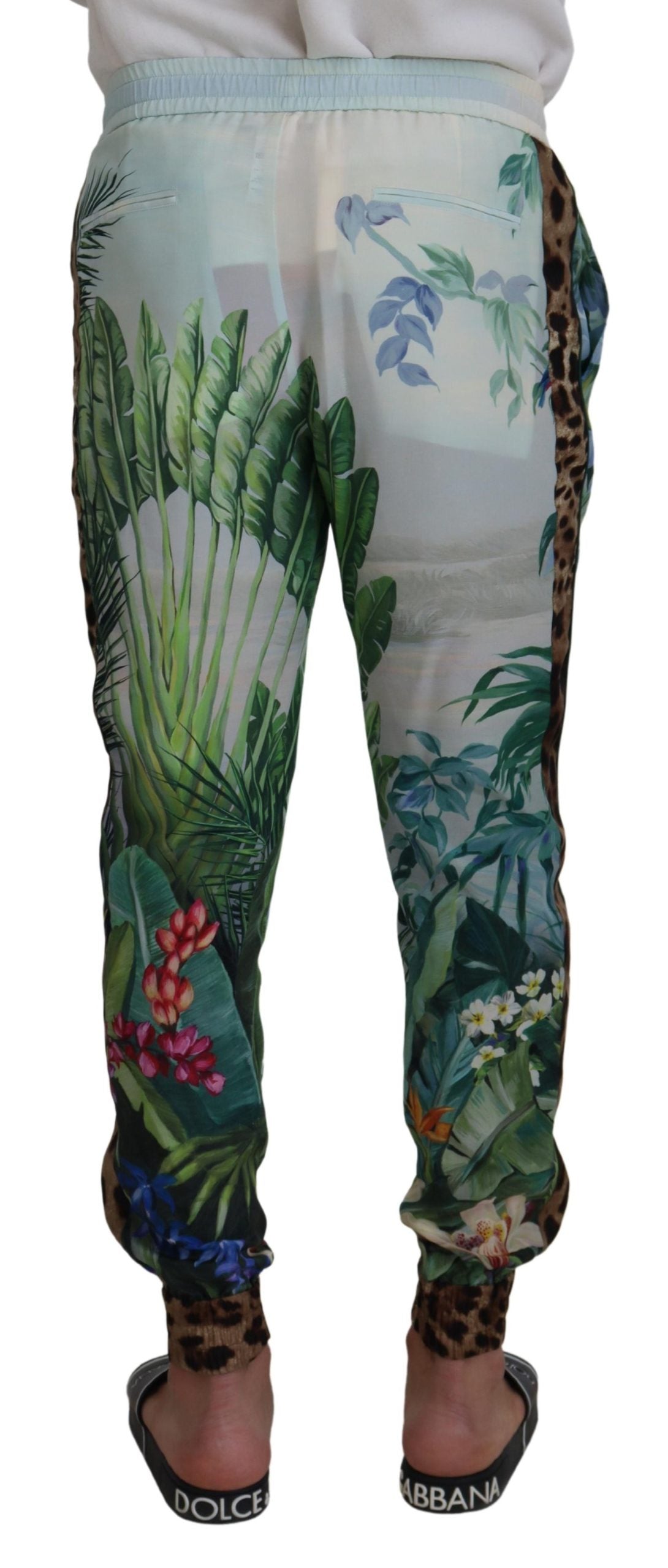 Dolce & Gabbana flerfarvede silke statementbukser