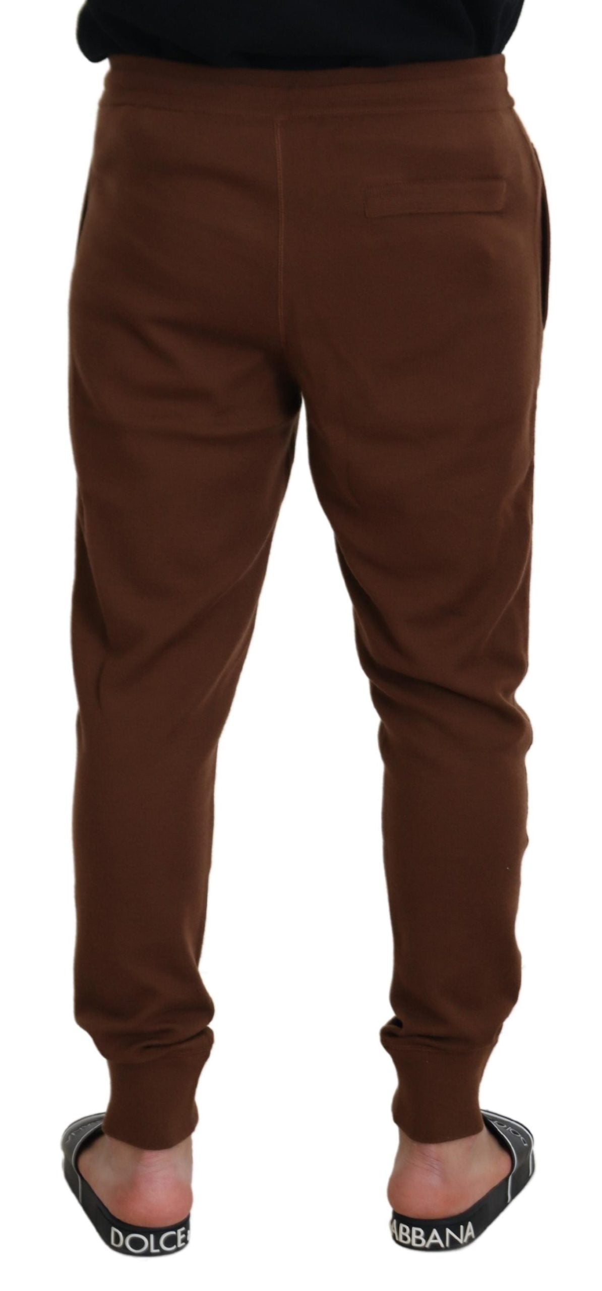 Dolce & Gabbana Elegante Brune Cashmere Joggingbukser