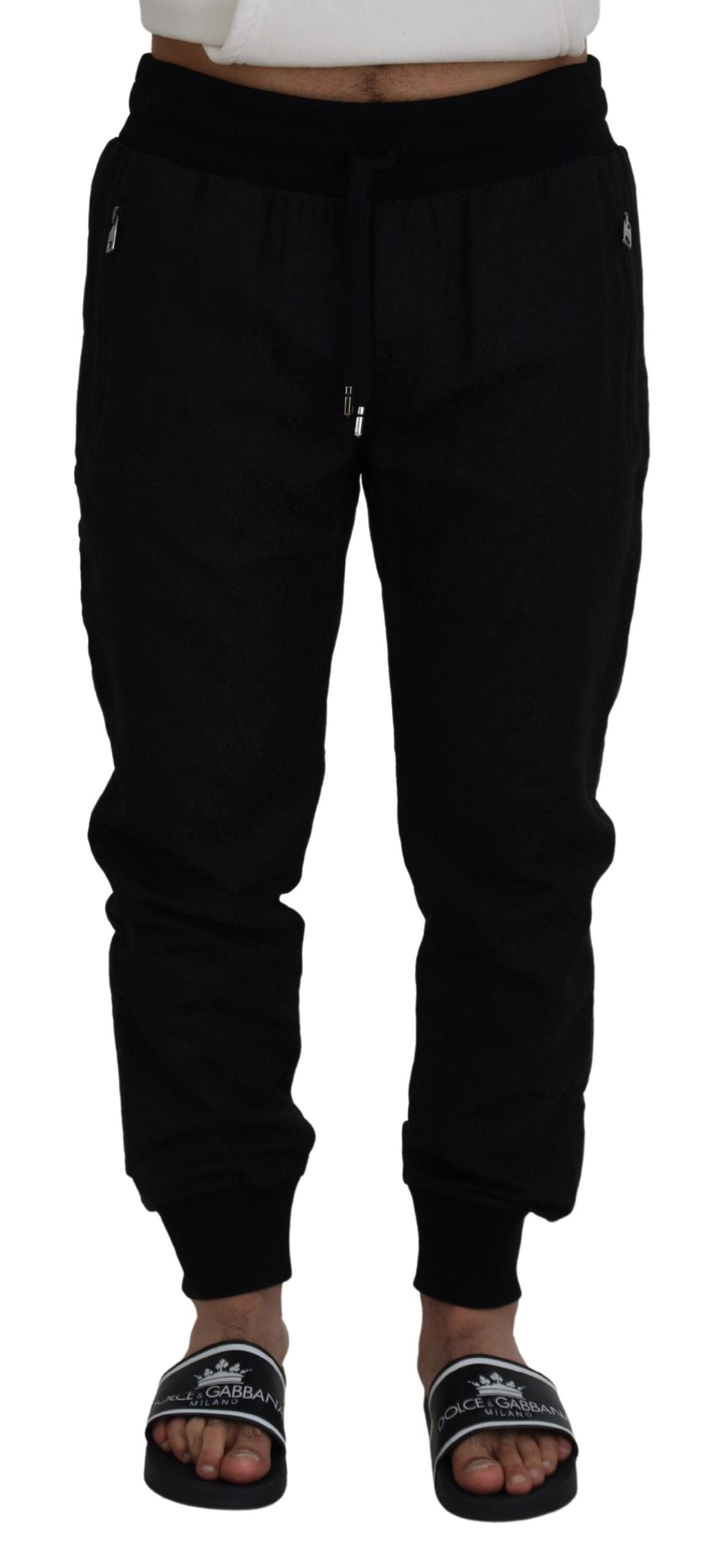 Dolce & Gabbana elegante sorte joggingbukser til den moderne mand
