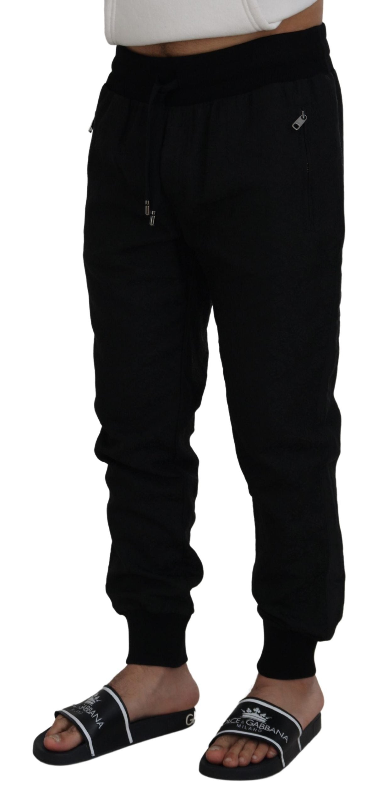 Dolce & Gabbana elegante sorte joggingbukser til den moderne mand