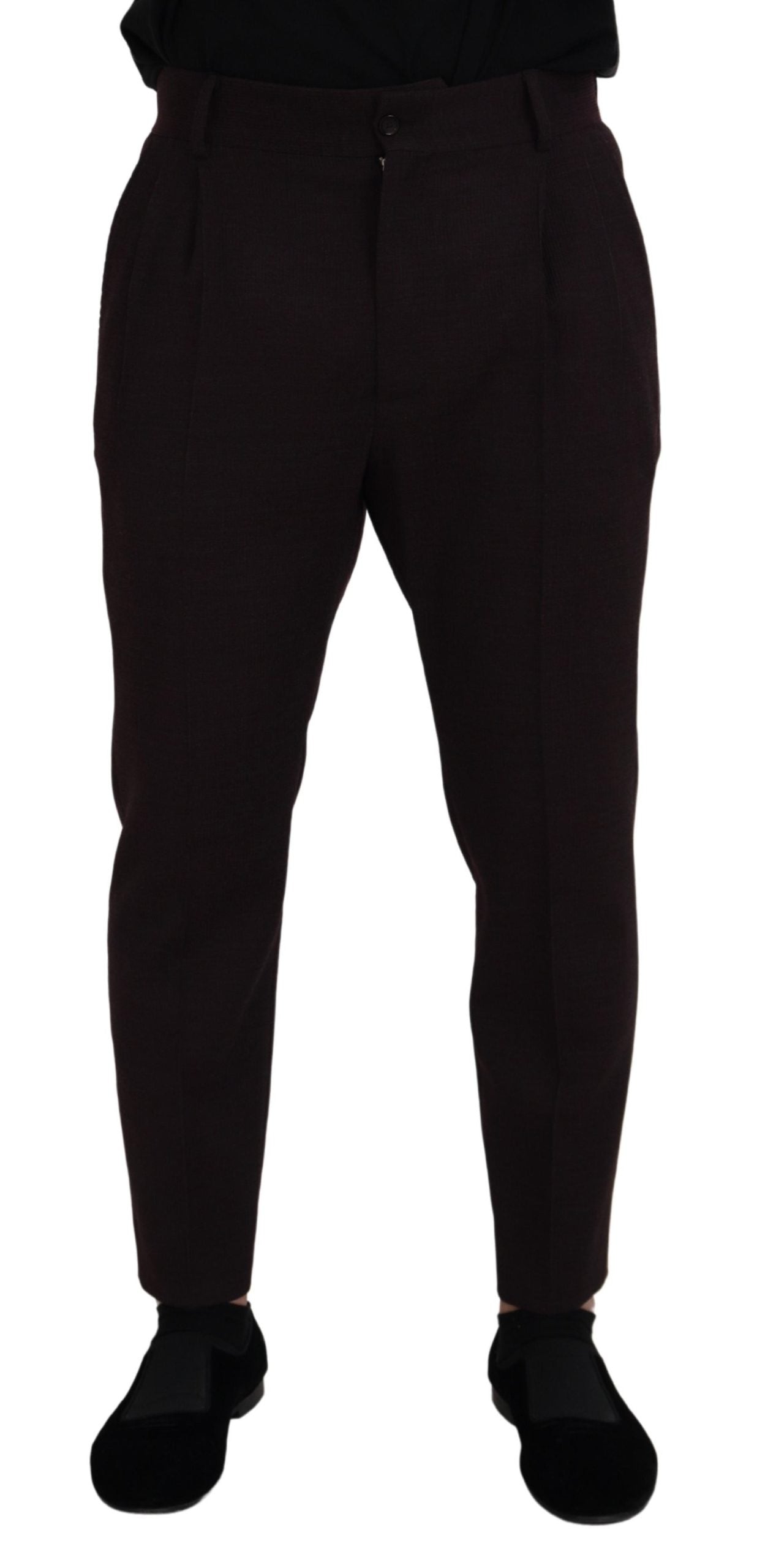 Dolce & Gabbana Elegante Brune Bukser i Bomuldsblanding