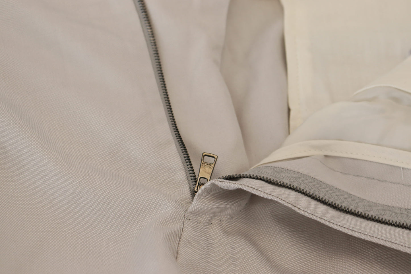 Dolce & Gabbana Elegante Off White Silkeblandingsbukser
