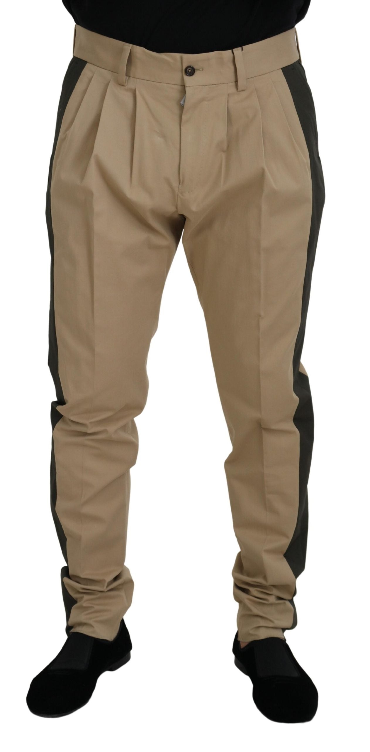 Dolce & Gabbana Elegante Bicolor Stretchbukser i Bomuld