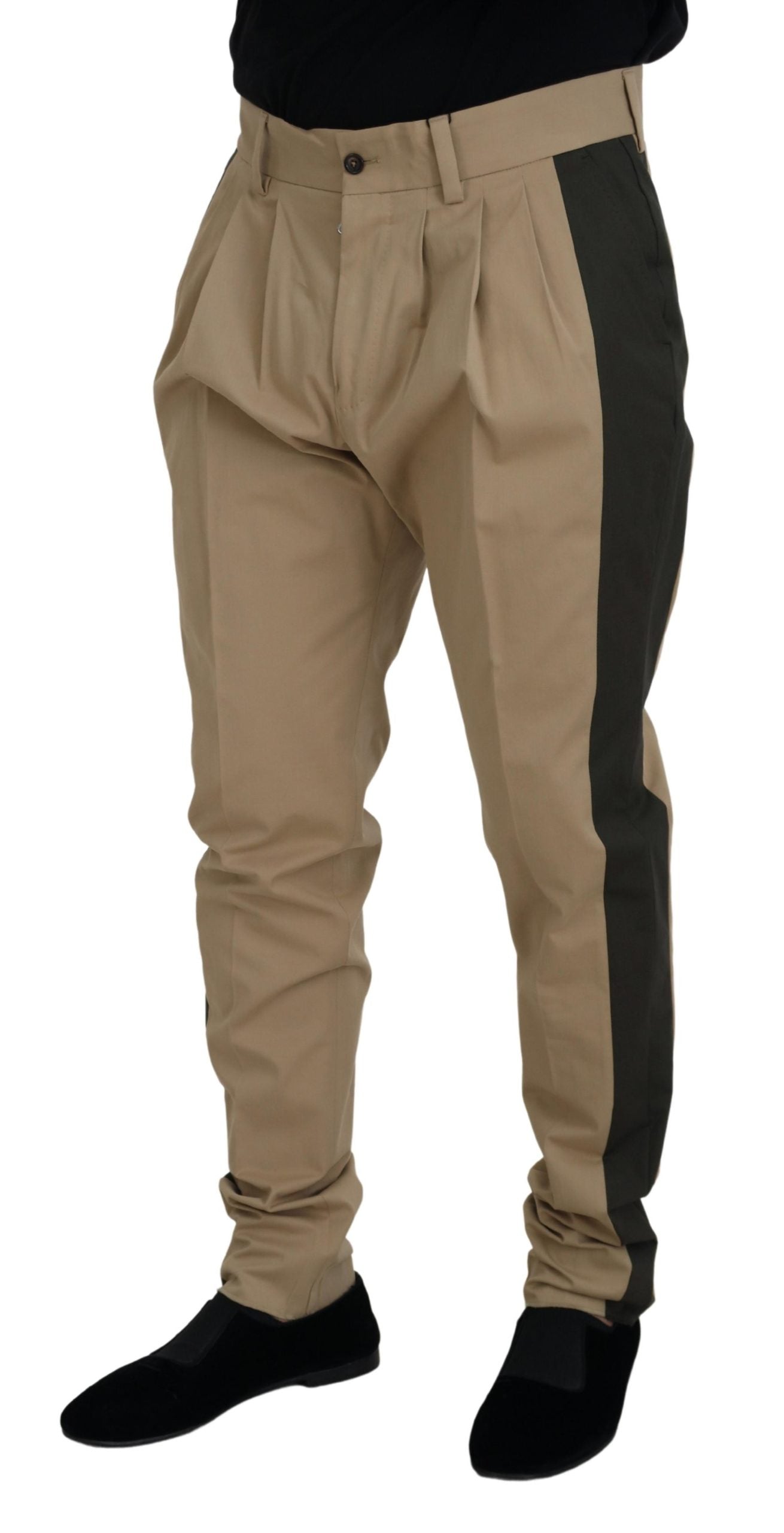 Dolce & Gabbana Elegante Bicolor Stretchbukser i Bomuld