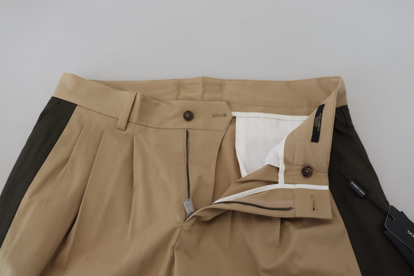Dolce & Gabbana Elegante Bicolor Stretchbukser i Bomuld