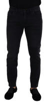 Dolce & Gabbana Sleek Sorte Denimbukser i Bomuldsblanding