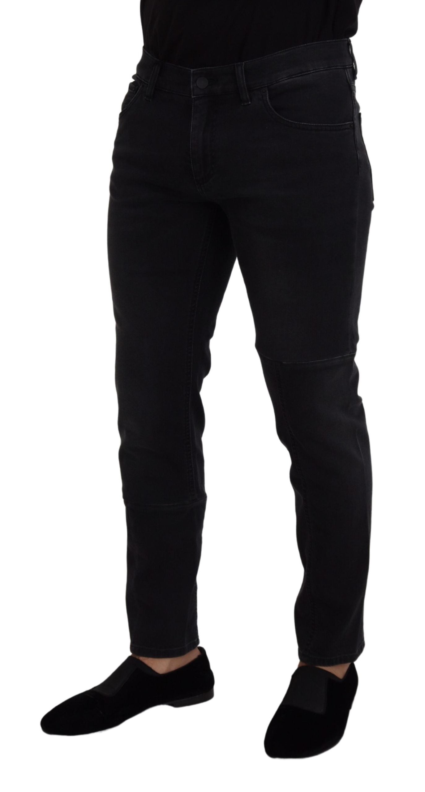 Dolce & Gabbana Sleek Sorte Denimbukser i Bomuldsblanding