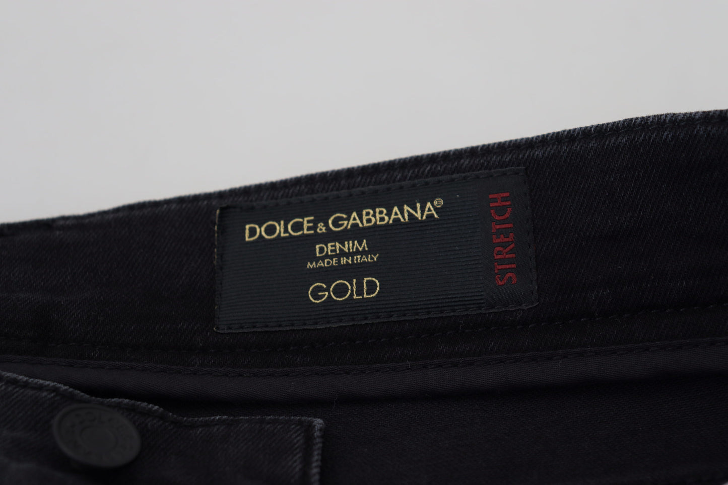 Dolce & Gabbana Sleek Sorte Denimbukser i Bomuldsblanding