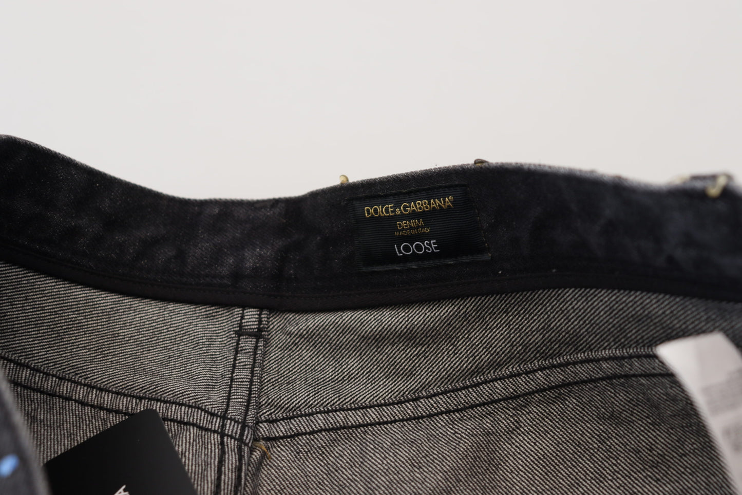 Dolce & Gabbana Elegante Flerfarvede Trykte Denimbukser