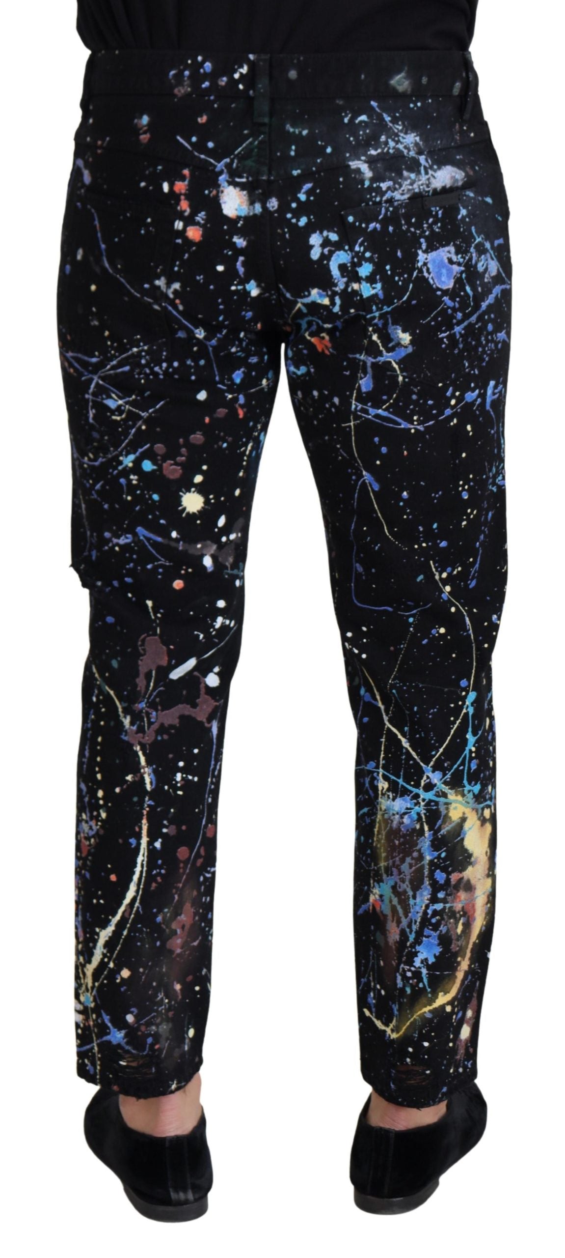 Dolce & Gabbana Udsøgte Farvestrålende Print Denimbukser